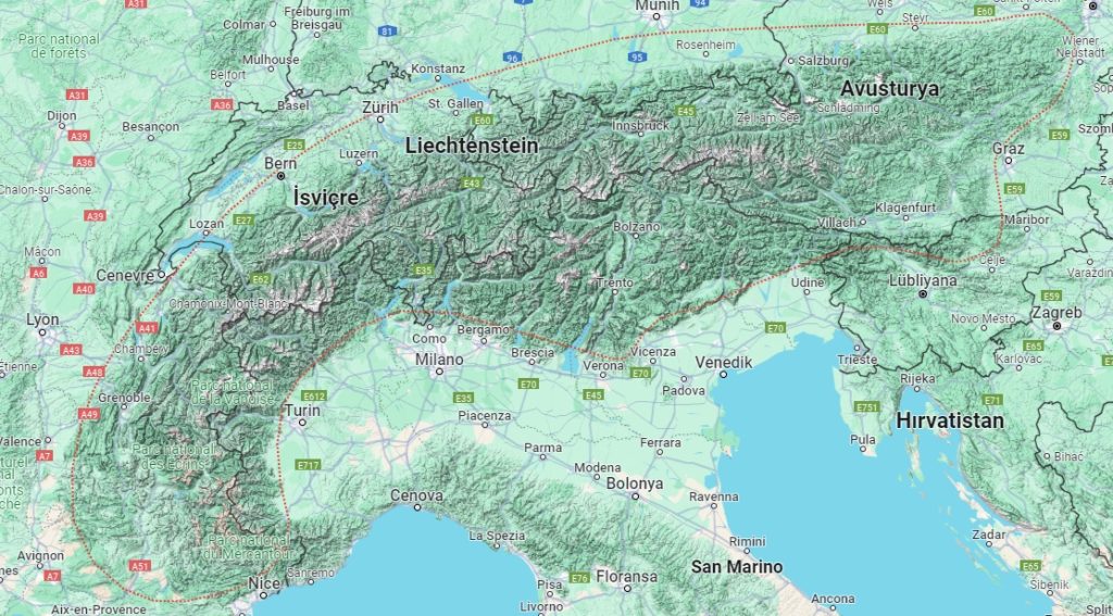 Alp on Map