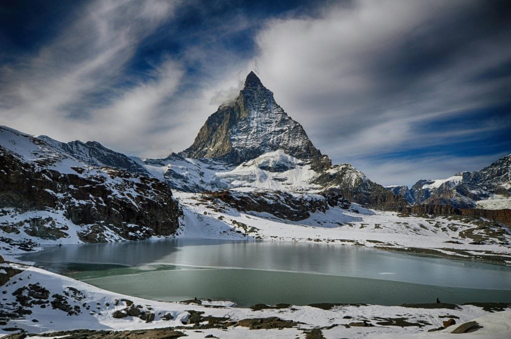 Zermatt resort ski lake